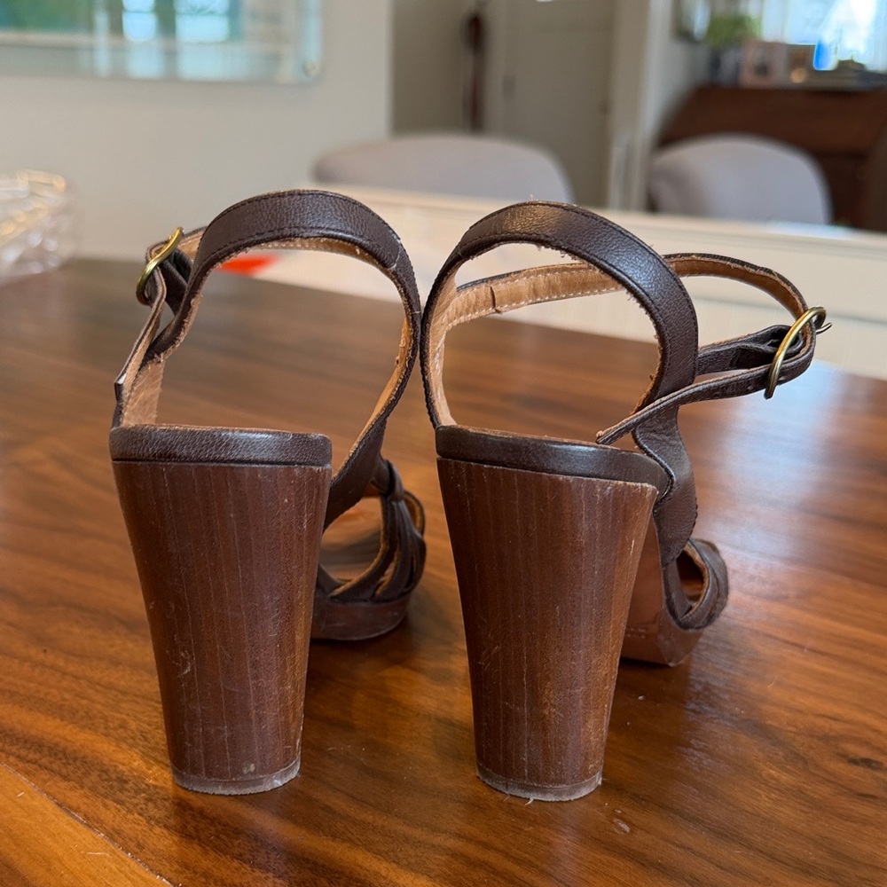 Chie Mihara Brown Strappy Women's Heels - Picture 3 of 5